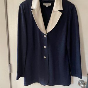 St John Navy Evening Jacket with Detachable Collar